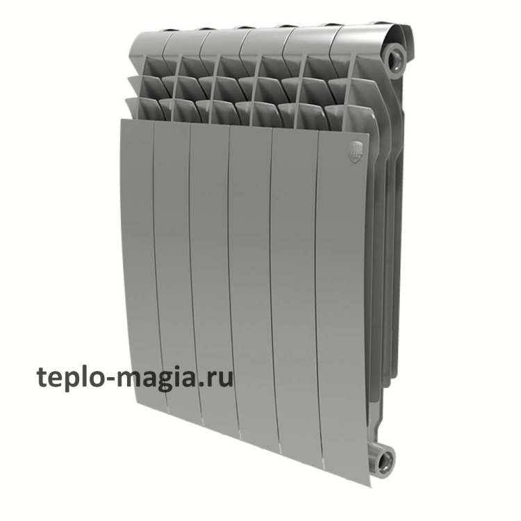 Биметаллический радиатор Royal Thermo BiLiner 500 - 12 секц. Silver Satin