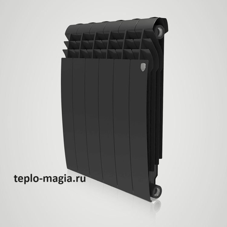 Биметаллический радиатор Royal Thermo BiLiner 500 - 4 секц. Noir Sable