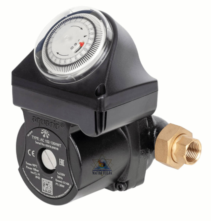 Насос рециркуляционный для ГВС AQUARIO AC152-130HWT (32 Вт/ч, 2м, 35 л/мин)