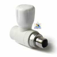 Шаровой кран полипропиленовый для радиатора прямой PRO AQUA 25 x 3/4