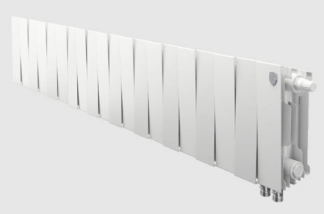 Биметаллический радиатор нижнее подключение Royal Thermo PianoForte 200 VD - 20секц. Bianco Traffico