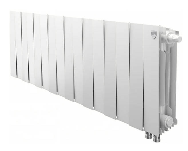 Биметаллический радиатор нижнее подключение Royal Thermo PianoForte 300 VD - 16секц. Bianco Traffico
