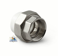 Муфта полипропиленовая комбинированная (американка) PRO AQUA с внутр. резьбой 32 x 3/4