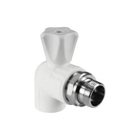 Кран шар.для радиатора УГЛОВОЙ 25х1/2" PPRC  Valfex наружняя