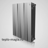 Биметаллический радиатор Royal Thermo PianoForte 500 - 8 секц. Silver Satin