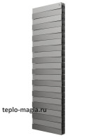 Биметаллический радиатор Royal Thermo PianoForte Tower 500 - 22 секц. Silver Satin