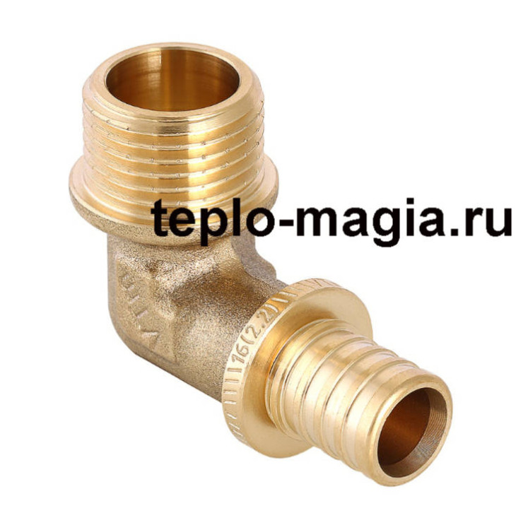 Уголок аксиальный с наруж.резьбой 16(2.2)x1/2"НР VTm.453.G.001604