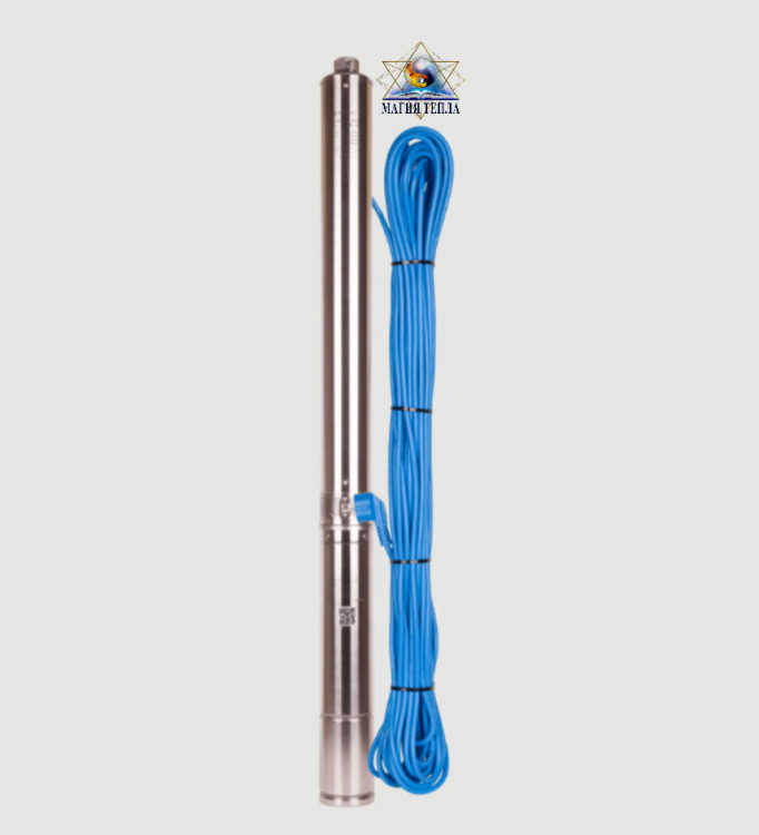 Насос скважинный AQUARIO ASP1.8E-63-90 (980 Вт, 80м, 60 л/мин) встр. конд., каб. 60м